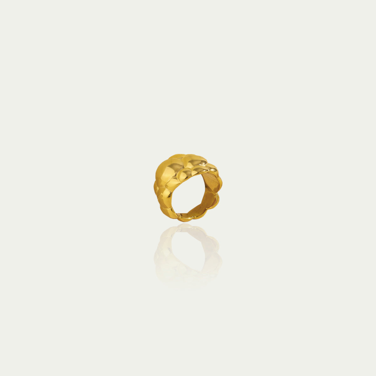 Statement Ring Bubbles – Edelstahl vergoldet | Sucre Fine Jewelry