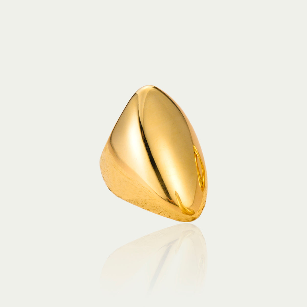 Statement Ring Oval – Edelstahl vergoldet | Sucre Fine Jewelry
