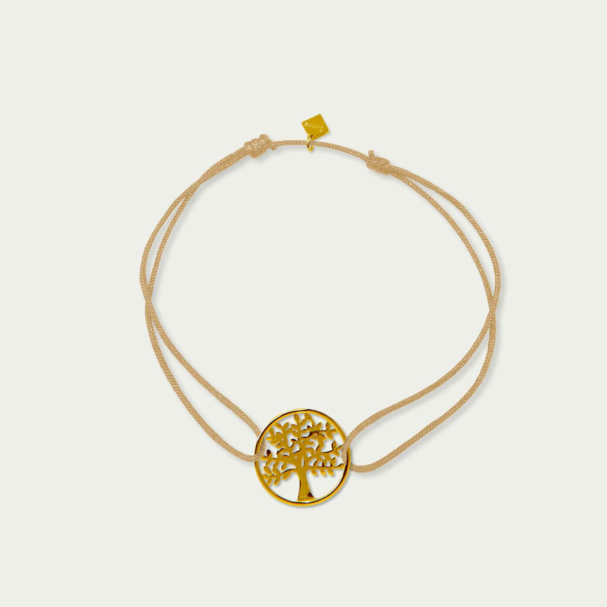 Glücksarmbändchen Lebensbaum – 925 Sterling Silber 18K Gelbgold vergoldet | Sucre Fine Jewelry