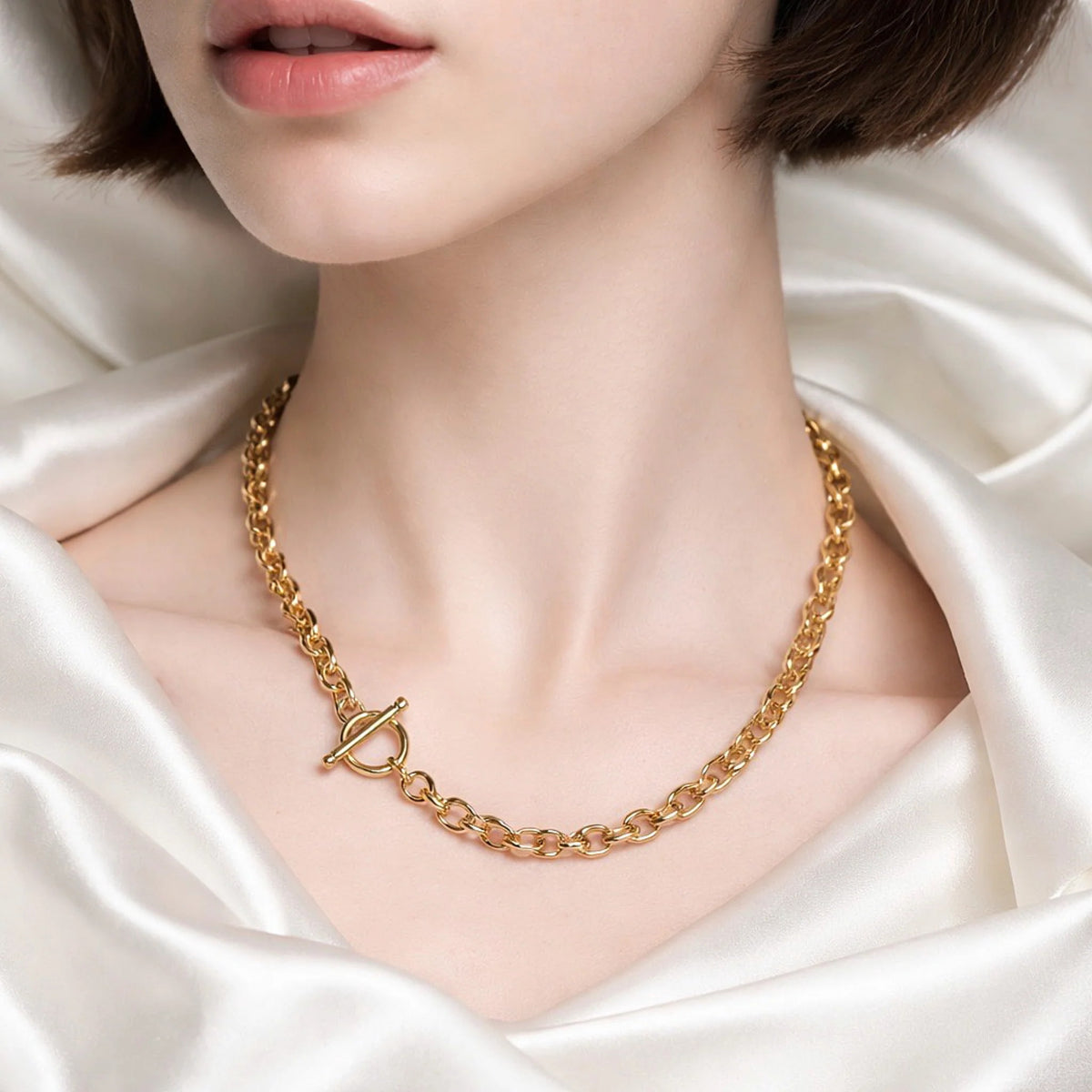 Statement Halskette Chain getragen | Sucre Fine Jewelry