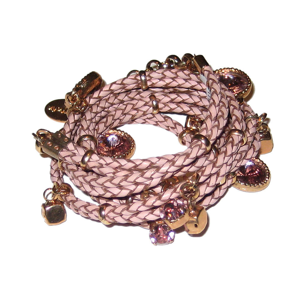 Wickelarmband mit Swarovskisteinen rosa | Sucre Fine Jewelry