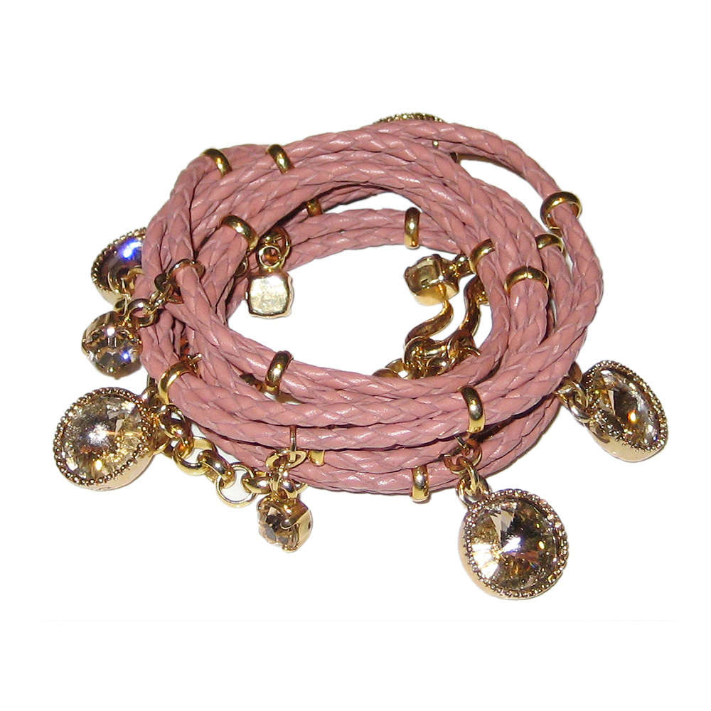 Wickelarmband mit Swarovskisteinen altrosa | Sucre Fine Jewelry