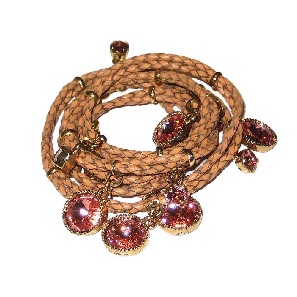Wickelarmband mit Swarovskisteinen orange | Sucre Fine Jewelry
