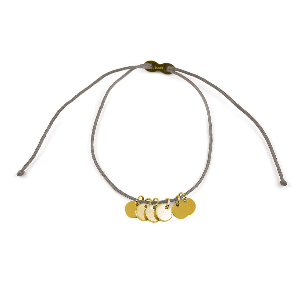 Glücksarmbändchen Disc – Edelstahl 18K Gelbgold vergoldet | Sucre Fine Jewelry