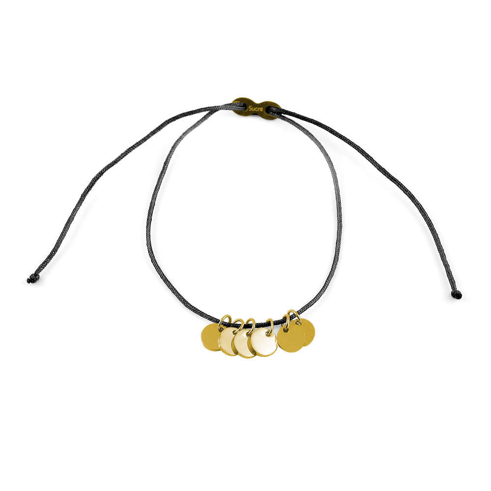 Glücksarmbändchen Disc – Edelstahl 18K Gelbgold vergoldet | Sucre Fine Jewelry