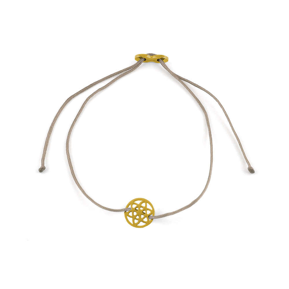 Glücksarmbändchen Lebensblume – Edelstahl 18K Gelbgold vergoldet | Sucre Fine Jewelry
