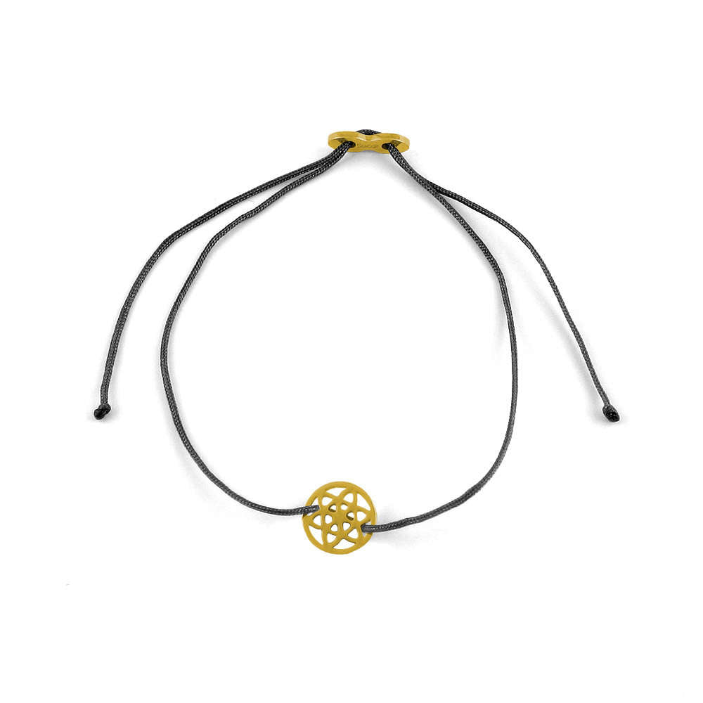 Glücksarmbändchen Lebensblume – Edelstahl 18K Gelbgold vergoldet | Sucre Fine Jewelry