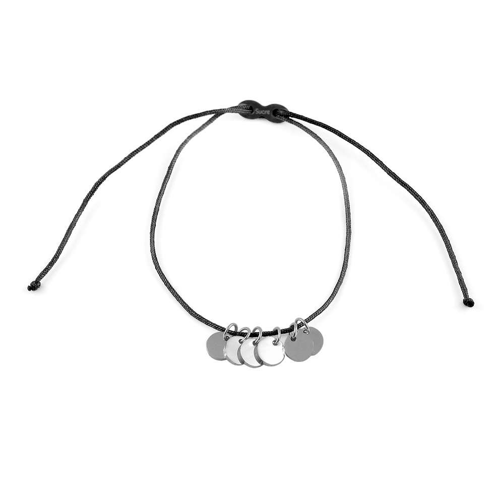 Glücksarmbändchen Disc – Edelstahl Silber | Sucre Fine Jewelry