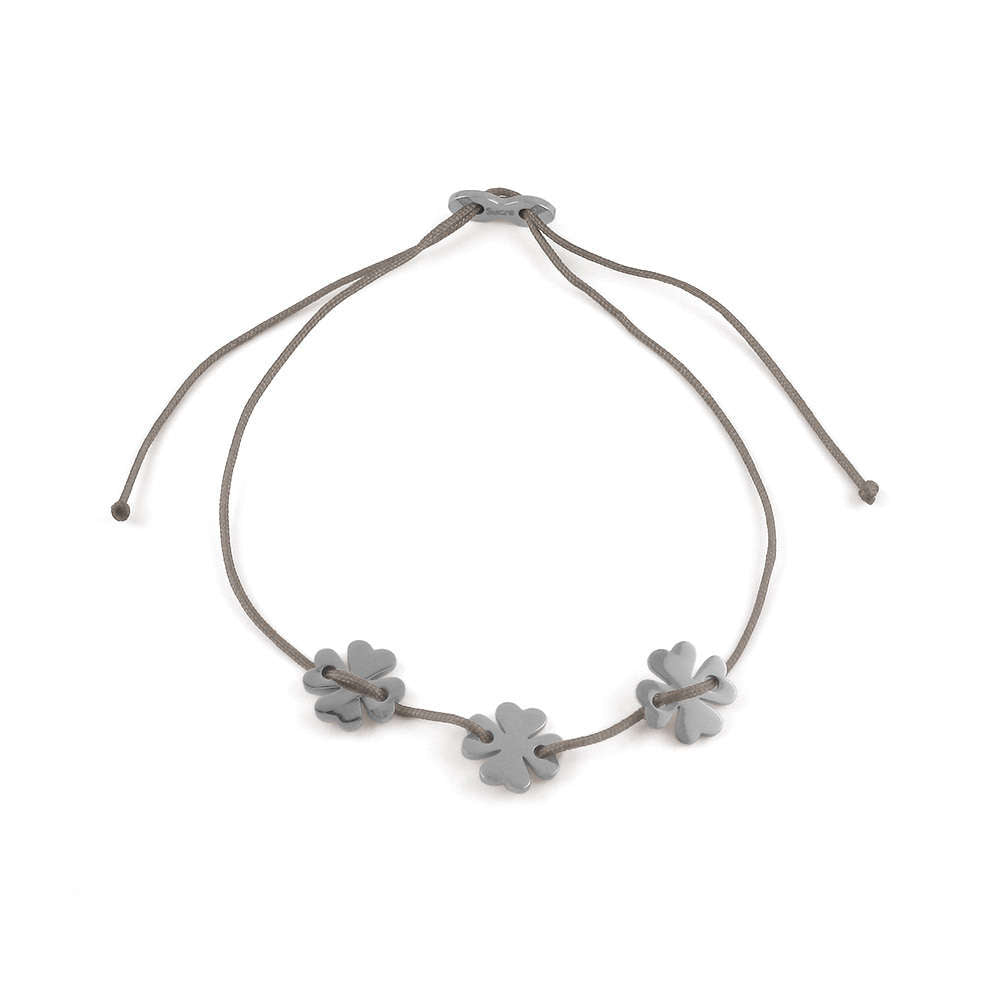 Glücksarmbändchen Kleeblätter – Edelstahl Silber | Sucre Fine Jewelry