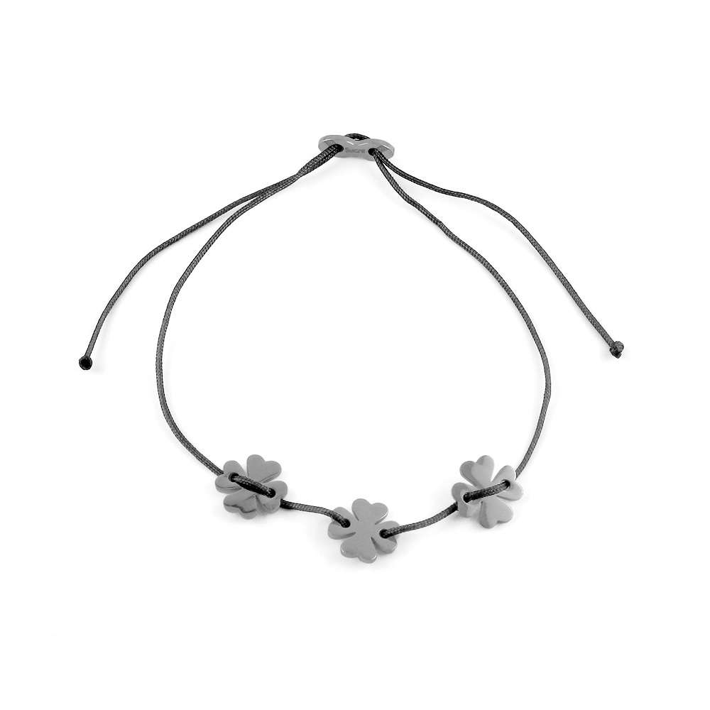 Glücksarmbändchen Kleeblätter – Edelstahl Silber | Sucre Fine Jewelry
