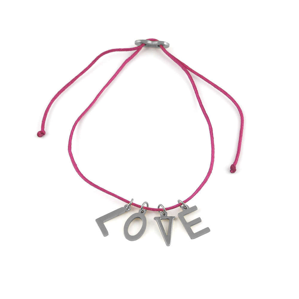 Glücksarmbändchen Love – Edelstahl Silber | Sucre Fine Jewelry