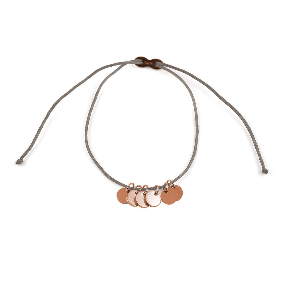 Glücksarmbändchen Disc – Edelstahl 18K Roségold vergoldet | Sucre Fine Jewelry