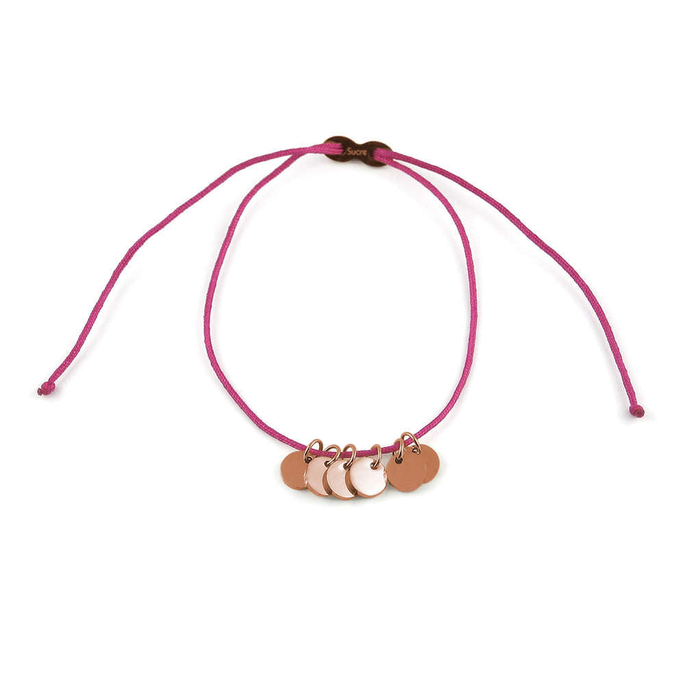 Glücksarmbändchen Disc – Edelstahl 18K Roségold vergoldet | Sucre Fine Jewelry