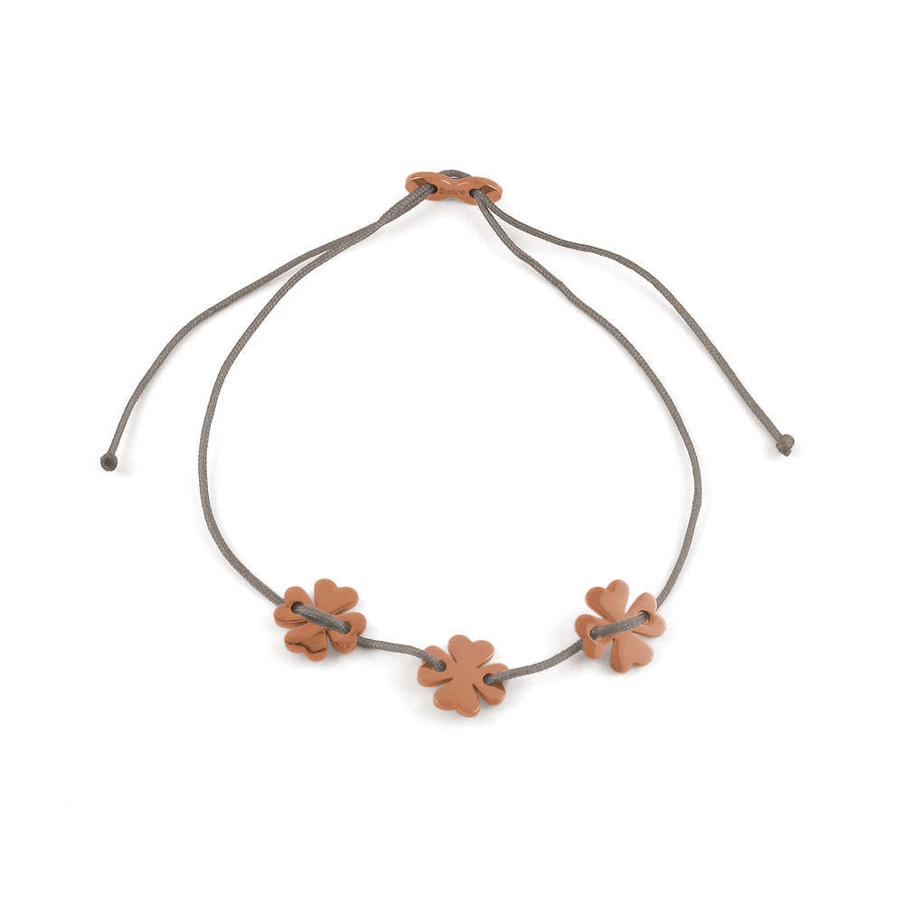 Glücksarmbändchen Kleeblätter – Edelstahl 18K Roségold vergoldet | Sucre Fine Jewelry