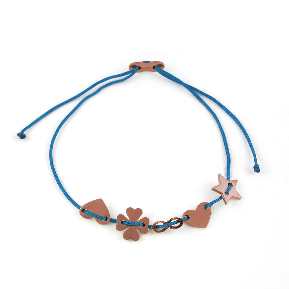 Glücksarmbändchen 5 Elements – Edelstahl 18K Roségold vergoldet | Sucre Fine Jewelry