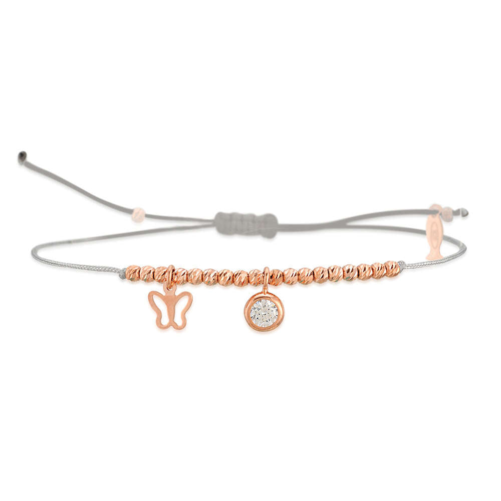 Glücksbändchen Glint – 925 Sterling Silber 18K Roségold vergoldet | Sucre Fine Jewelry