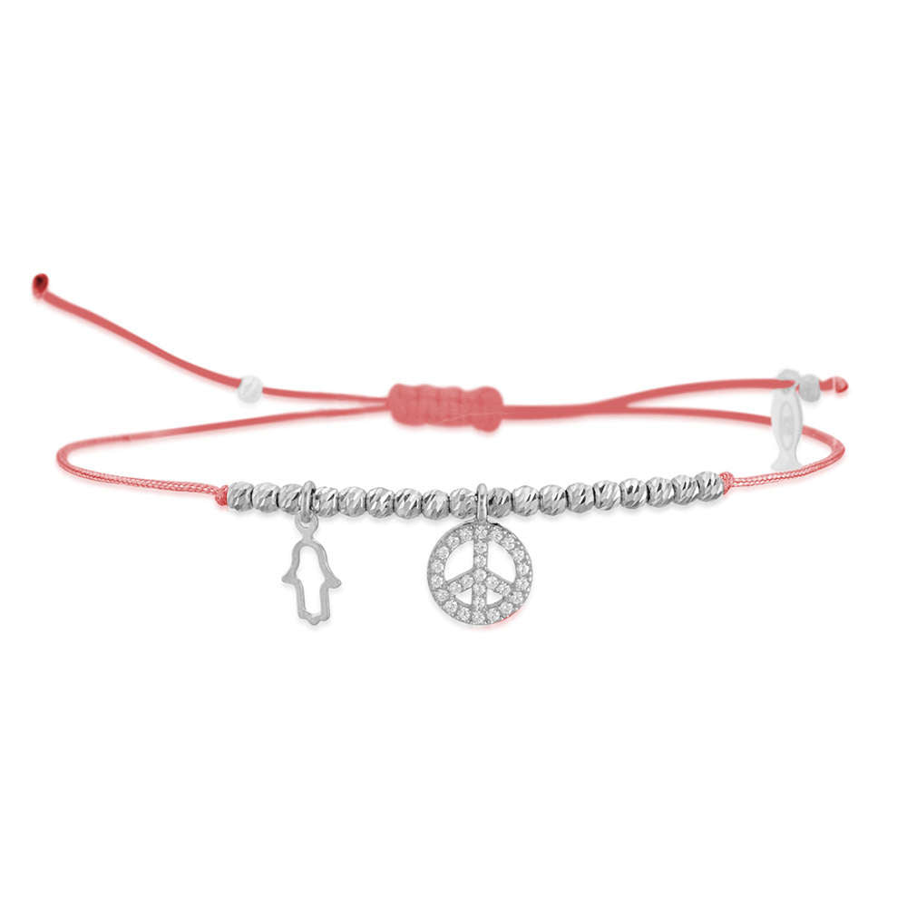 Glücksbändchen Peace – 925 Sterling Silber | Sucre Fine Jewelry
