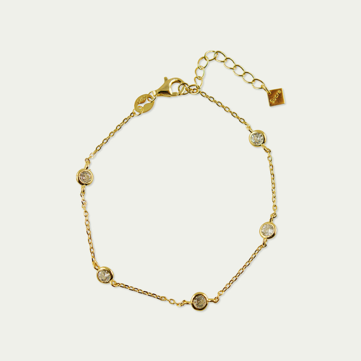 Armkette Endless Glam mit Zirkonia – 925 Sterling Silber 18K Gelbgold vergoldet | Sucre Fine Jewelry