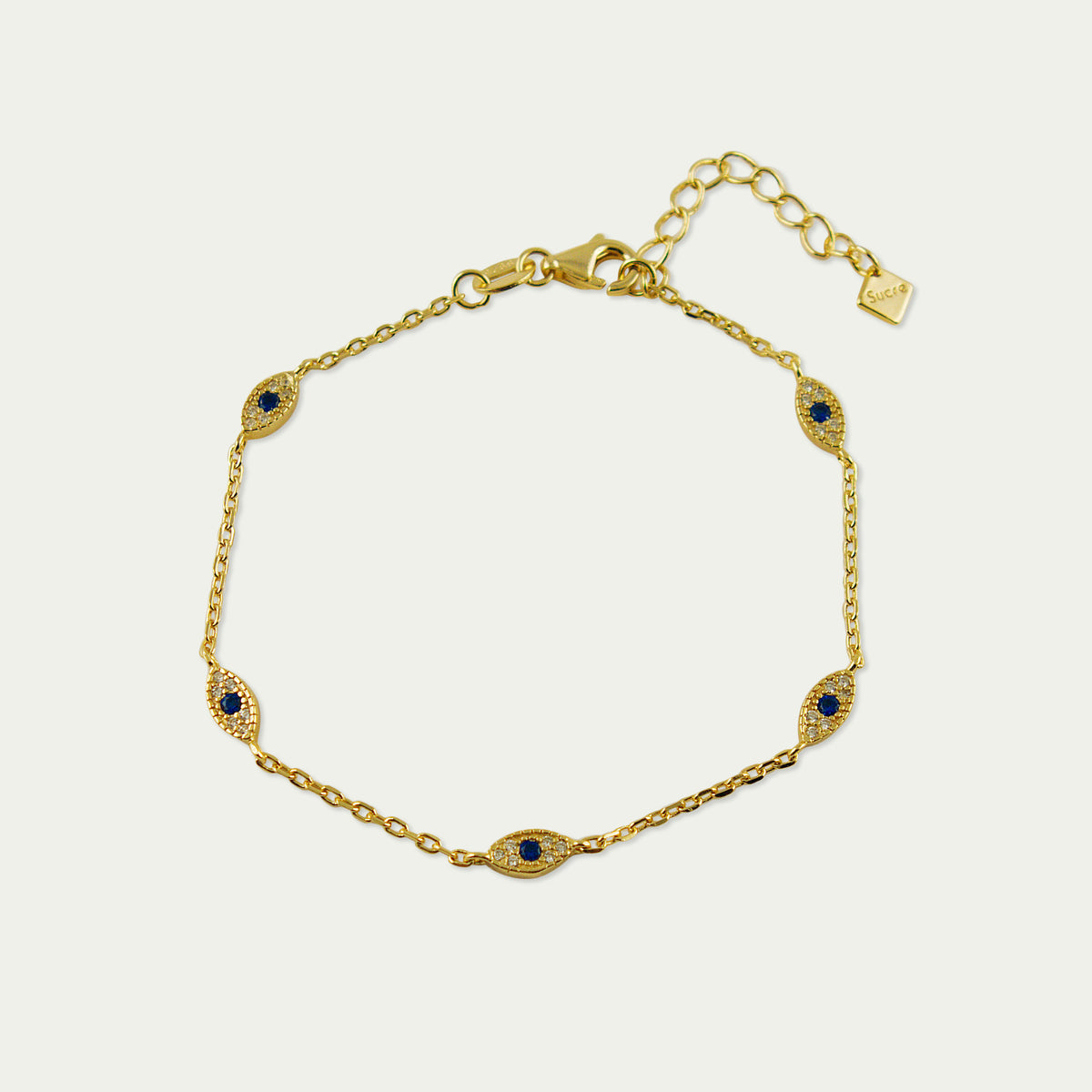 Armkette Evil Eye – 925 Sterling Silber 18K Gelbgold vergoldet | Sucre Fine Jewelry