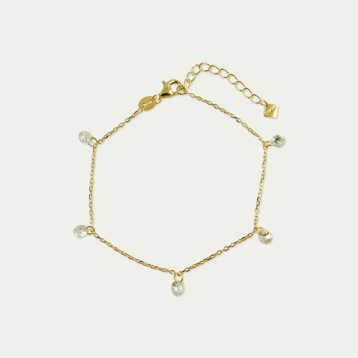 Armkette Pure Glam mit Zirkonia – 925 Sterling Silber 18K Gelbgold vergoldet | Sucre Fine Jewelry