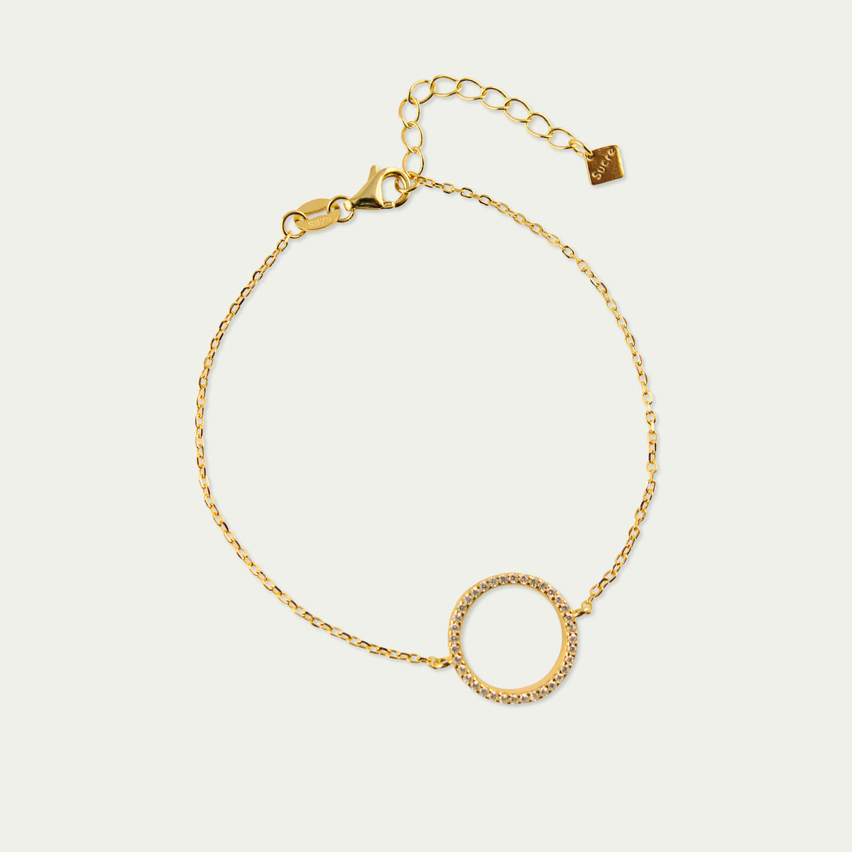 Armkette Big Circle – 925 Sterling Silber 18K Gelbgold vergoldet | Sucre Fine Jewelry