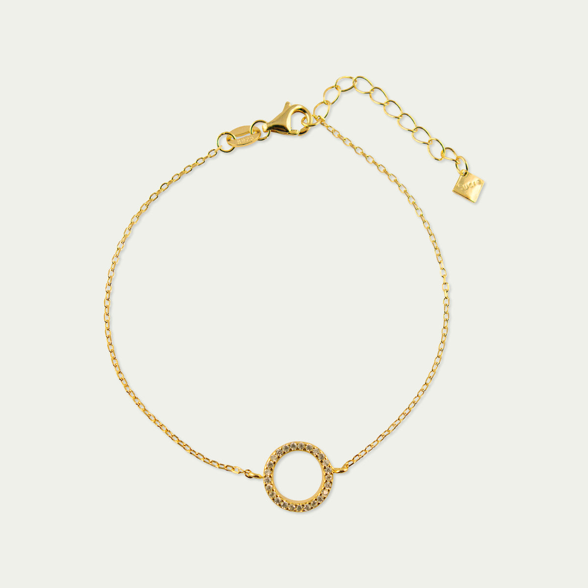 Armkette Circle mit Zirkonia – 925 Sterling Silber 18K Gelbgold vergoldet | Sucre Fine Jewelry