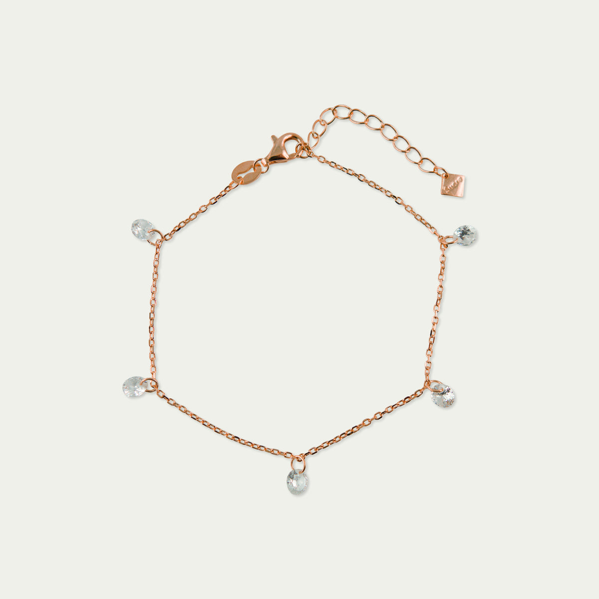 Armkette Pure Glam mit Zirkonia – 925 Sterling Silber 18K Roségold vergoldet | Sucre Fine Jewelry