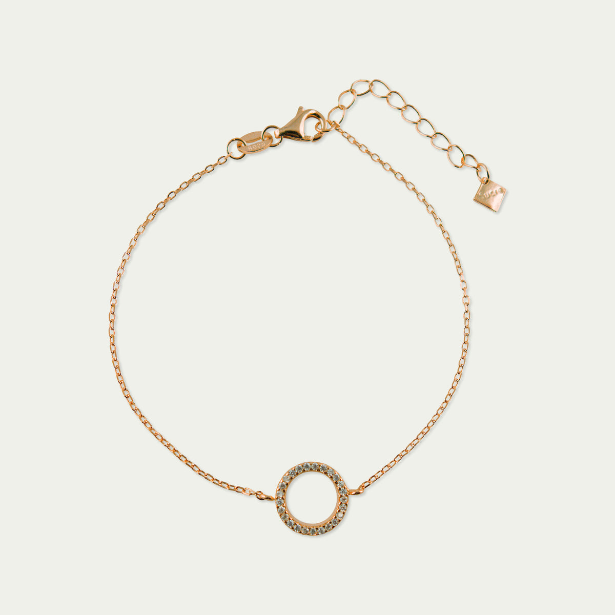Armkette Circle mit Zirkonia – 925 Sterling Silber 18K Roségold vergoldet | Sucre Fine Jewelry