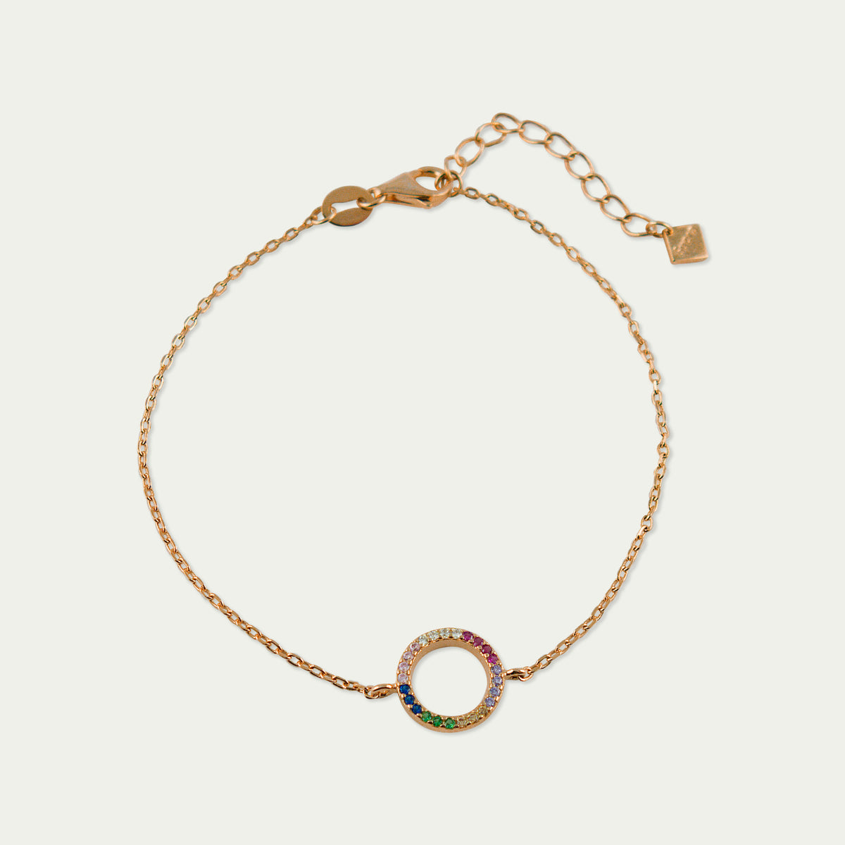Armkette Circle Rainbow – 925 Sterling Silber 18K Roségold vergoldet | Sucre Fine Jewelry