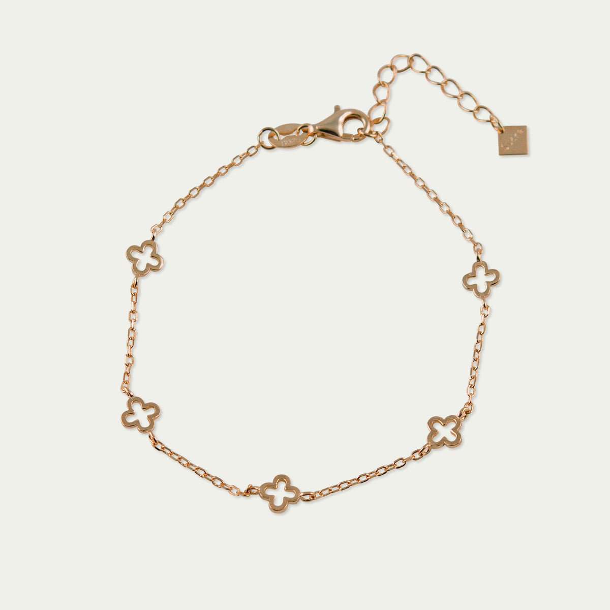 Armkette Endless Clover – 925 Sterling Silber 18K Roségold vergoldet | Sucre Fine Jewelry