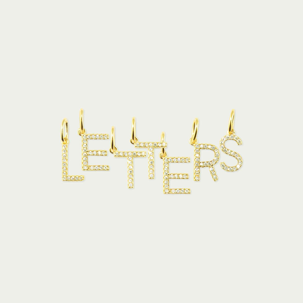 Anhänger Buchstabe mit Zirkonia, Gelbgold vergoldet