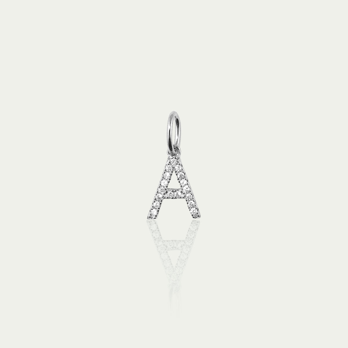 Buchstabe A Anhänger mit Zirkonia – 925 Sterling Silber | Sucre Fine Jewelry