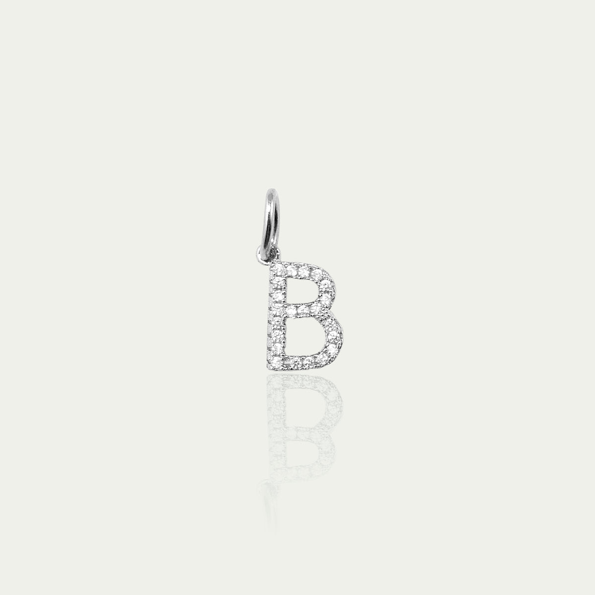 Buchstabe B Anhänger mit Zirkonia – 925 Sterling Silber | Sucre Fine Jewelry