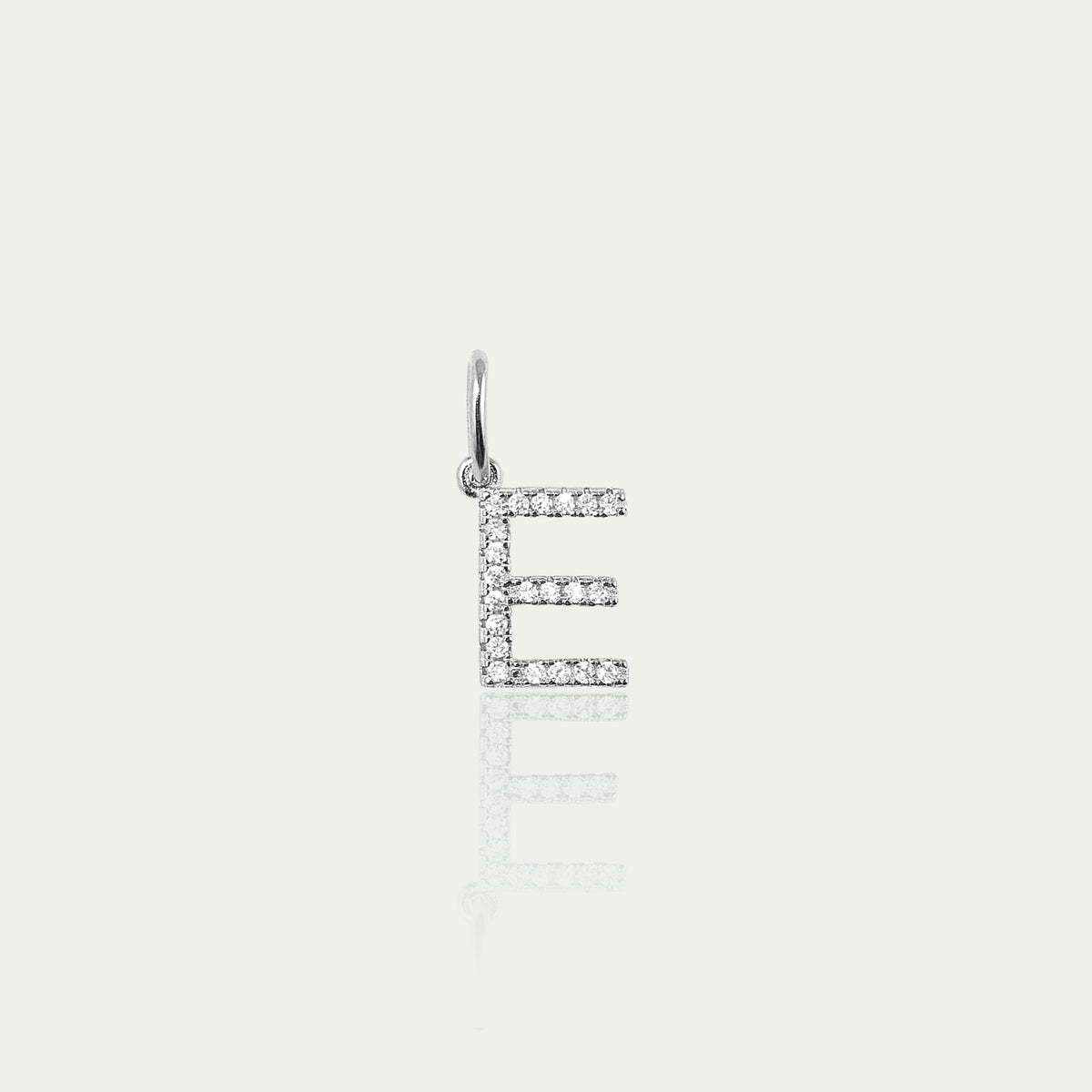 Buchstabe E Anhänger mit Zirkonia – 925 Sterling Silber | Sucre Fine Jewelry