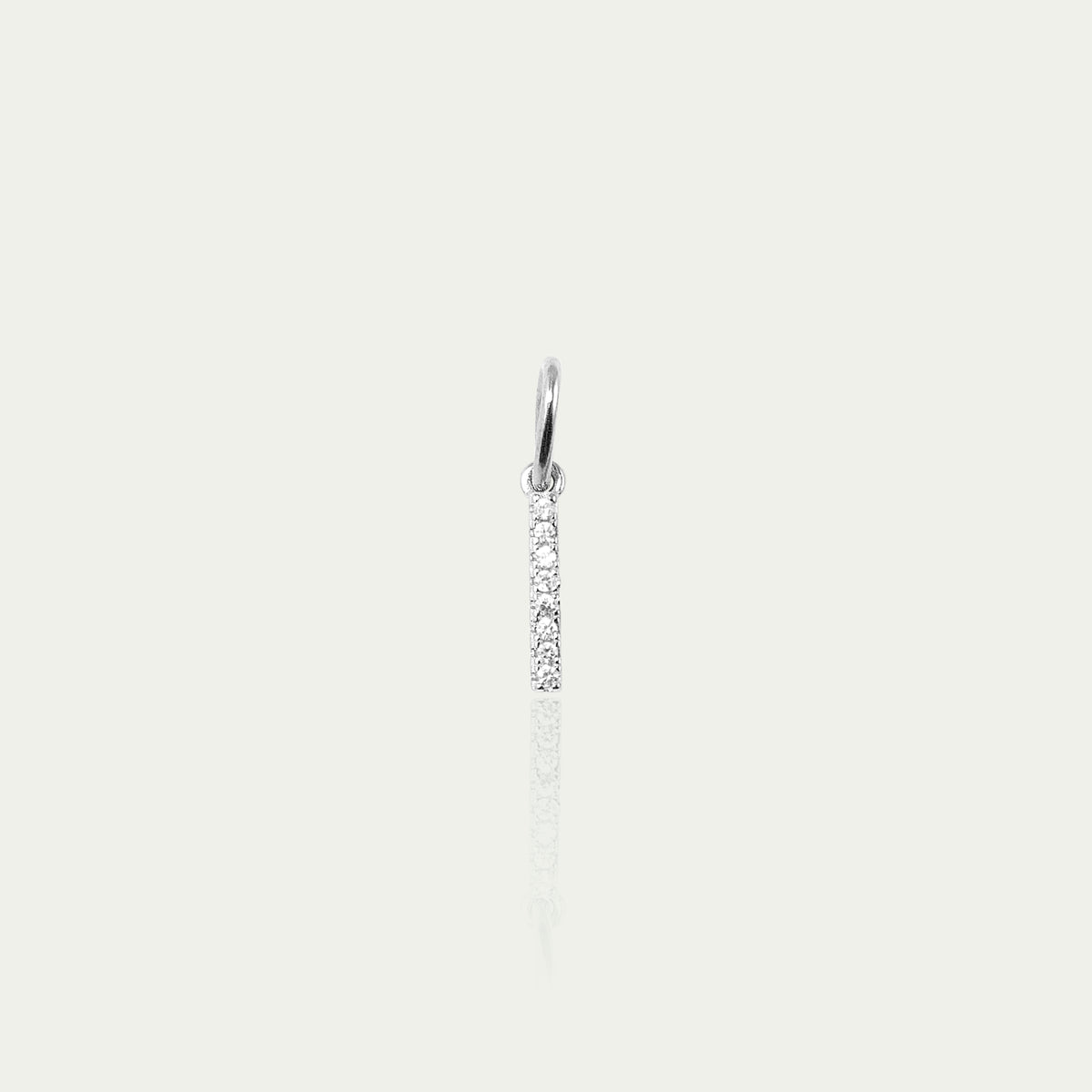 Buchstabe I Anhänger mit Zirkonia – 925 Sterling Silber | Sucre Fine Jewelry