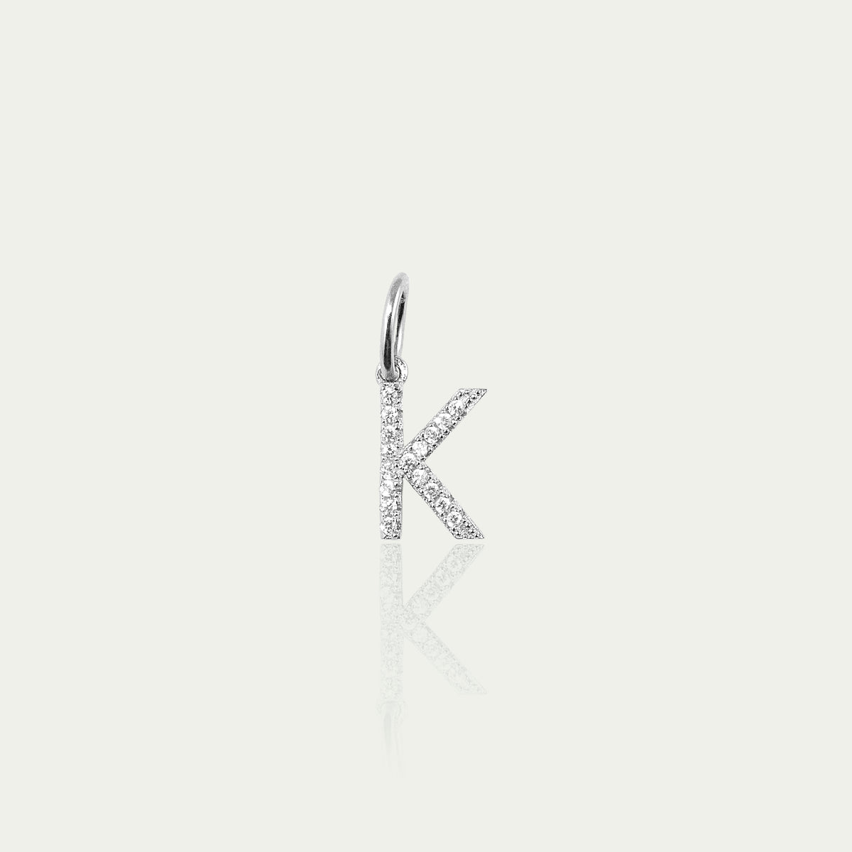 Buchstabe K Anhänger mit Zirkonia – 925 Sterling Silber | Sucre Fine Jewelry