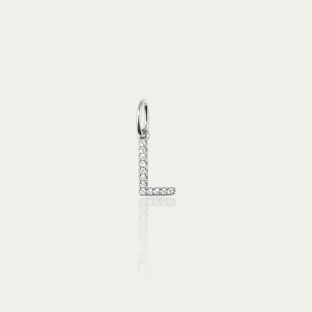 Buchstabe L Anhänger mit Zirkonia – 925 Sterling Silber | Sucre Fine Jewelry