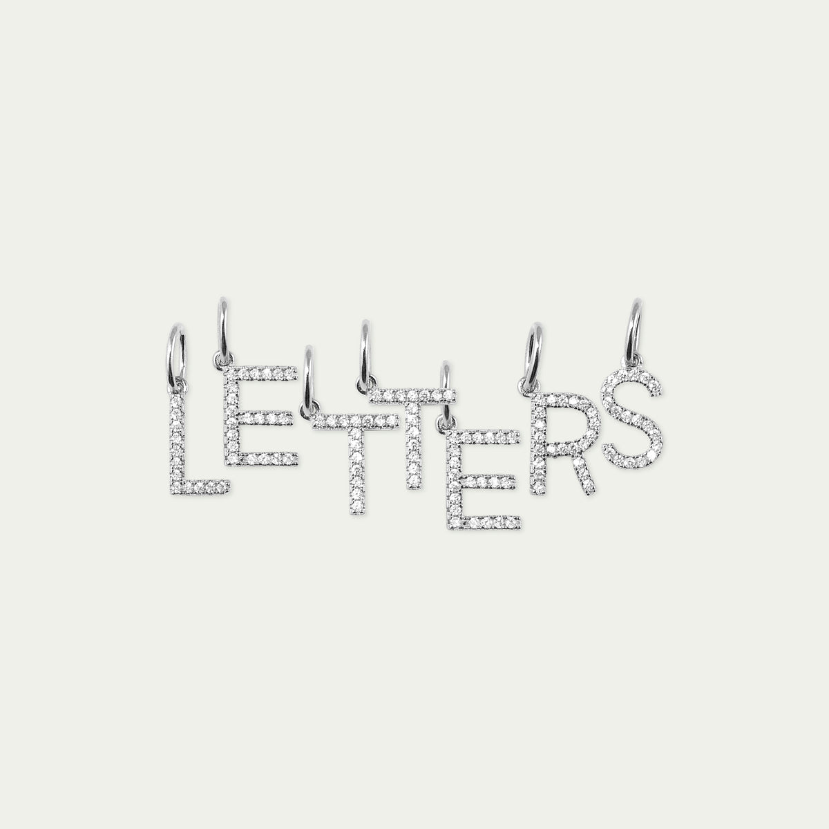 Buchstaben Anhänger mit Zirkonia – 925 Sterling Silber | Sucre Fine Jewelry