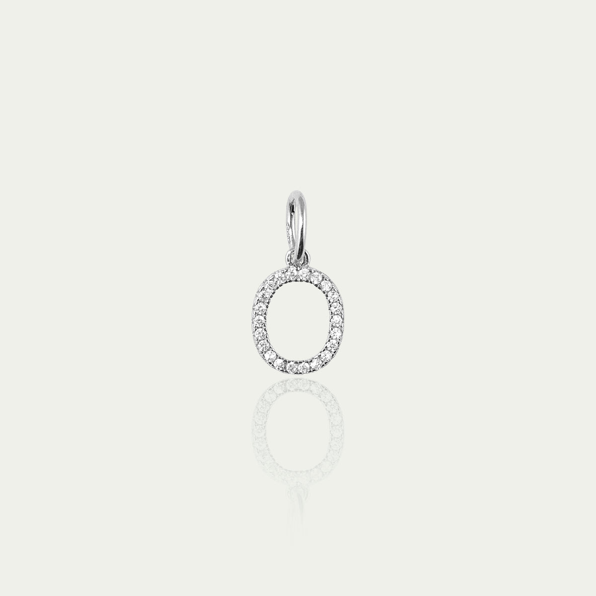 Buchstabe O Anhänger mit Zirkonia – 925 Sterling Silber | Sucre Fine Jewelry