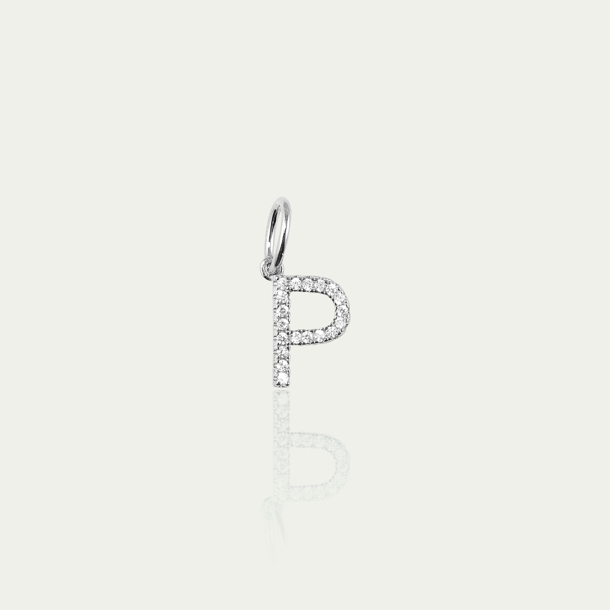 Buchstabe P Anhänger mit Zirkonia – 925 Sterling Silber | Sucre Fine Jewelry