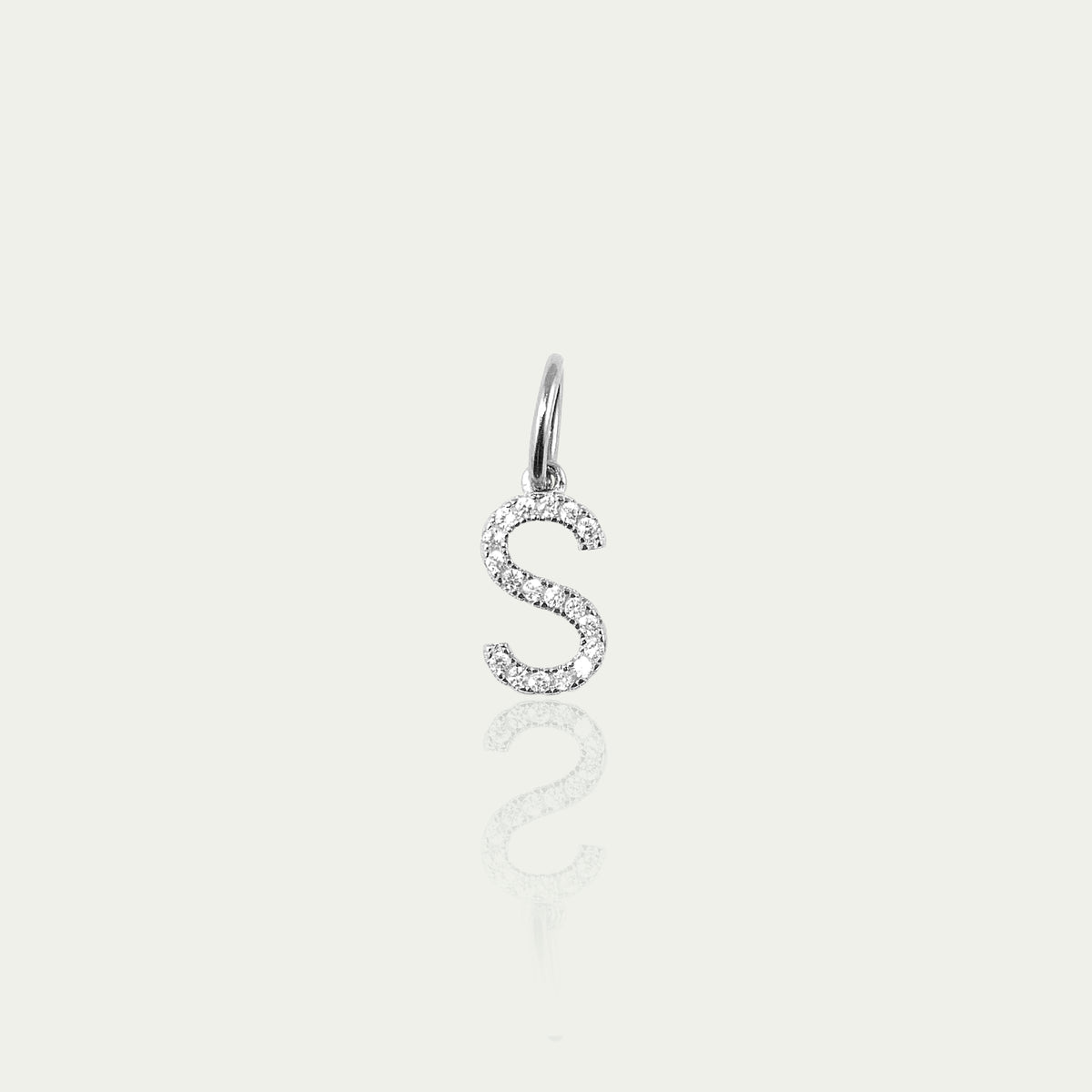 Buchstabe S Anhänger mit Zirkonia – 925 Sterling Silber | Sucre Fine Jewelry