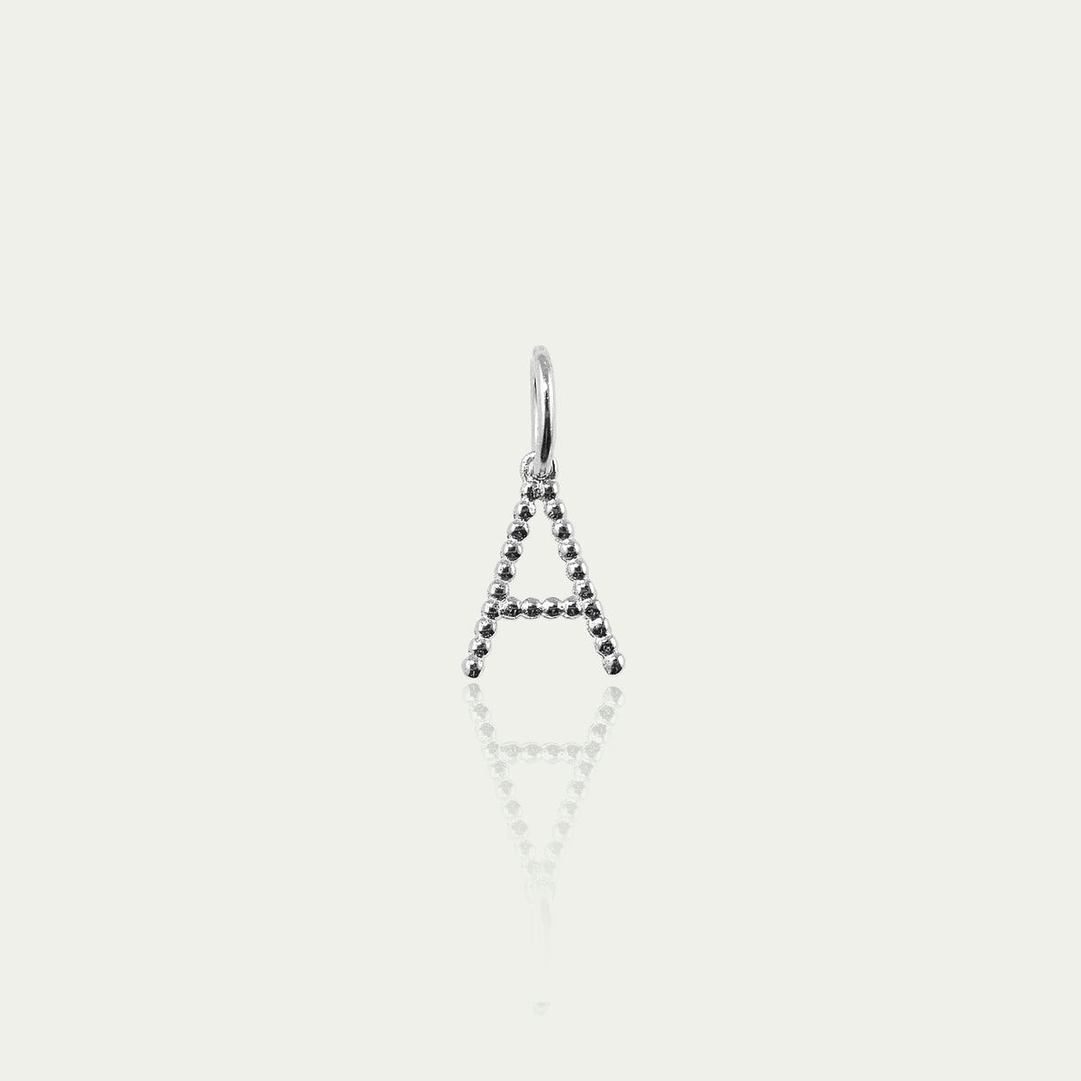 Buchstabe A Anhänger mit kleinen Kugeln – 925 Sterling Silber | Sucre Fine Jewelry