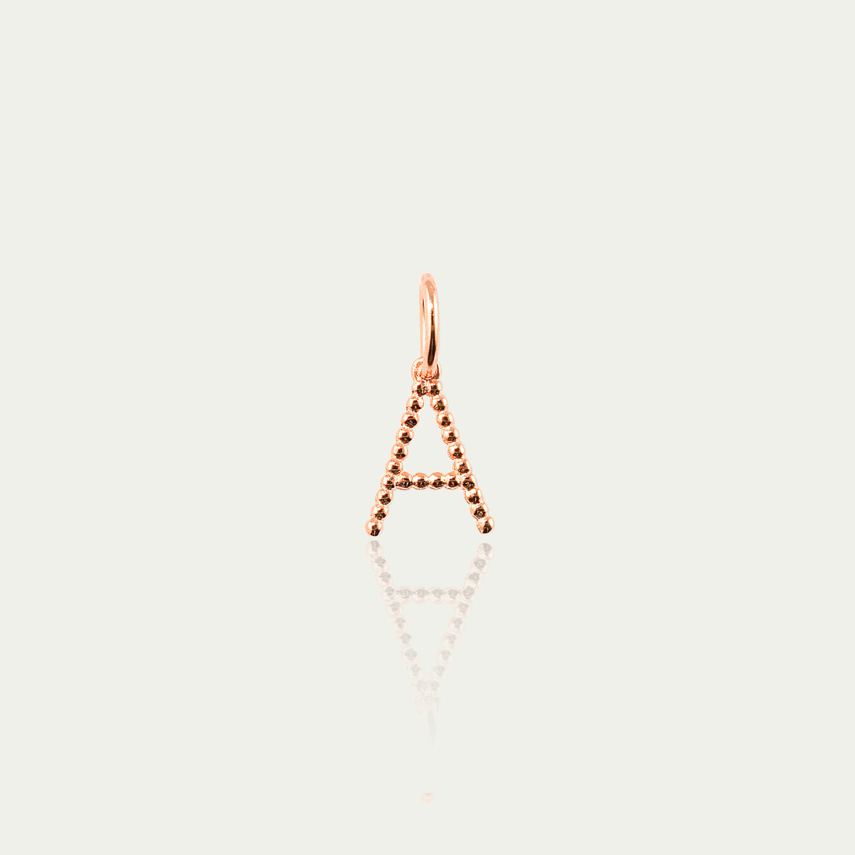 Buchstabe A Anhänger Bubbles – 925 Sterling Silber 18K Roségold vergoldet | Sucre Fine Jewelry