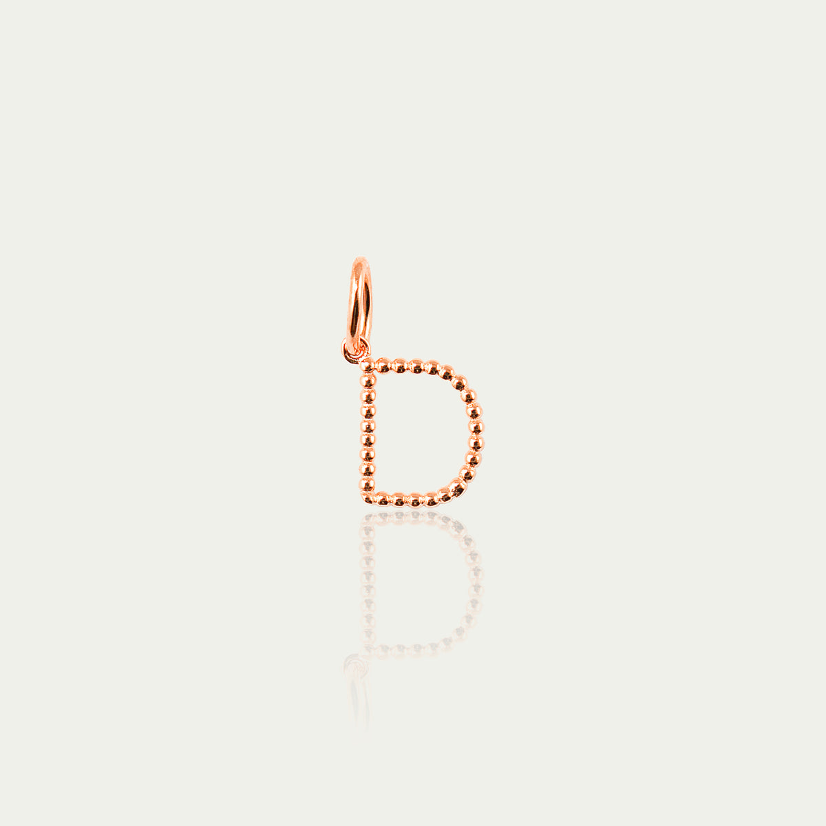 Buchstabe D Anhänger Bubbles – 925 Sterling Silber 18K Roségold vergoldet | Sucre Fine Jewelry