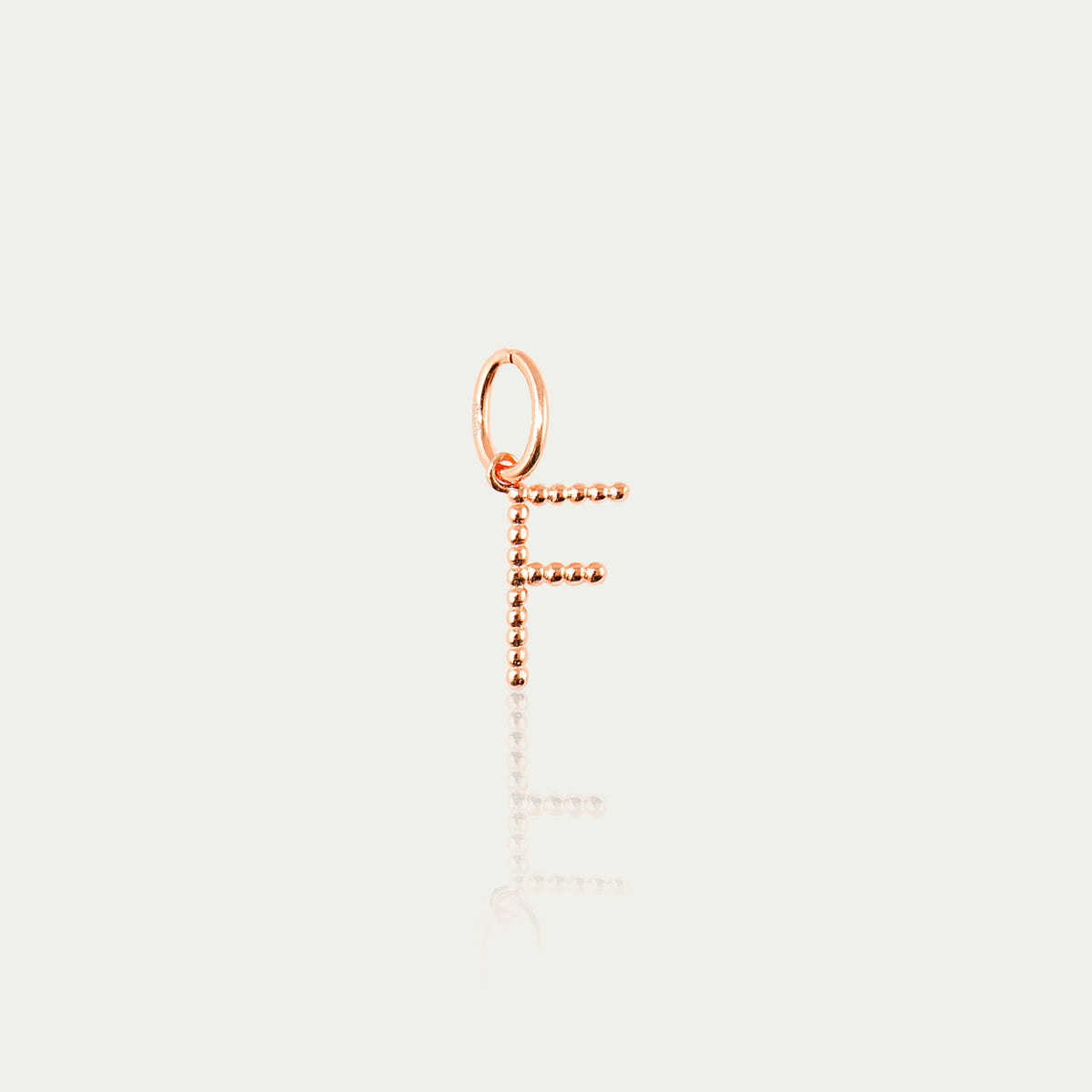 Buchstabe F Anhänger Bubbles – 925 Sterling Silber 18K Roségold vergoldet | Sucre Fine Jewelry