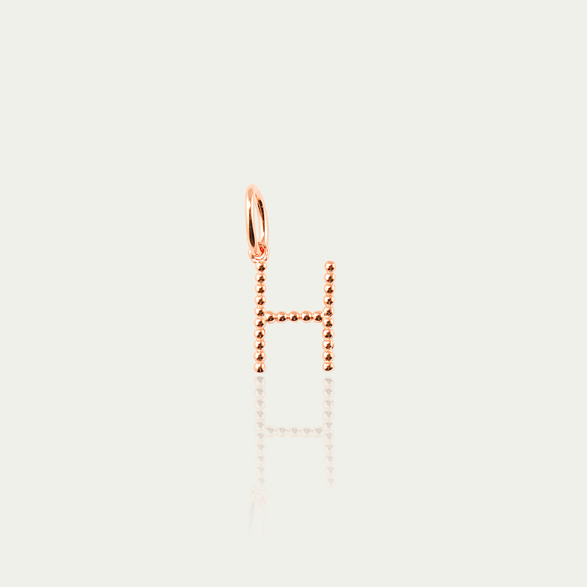 Buchstabe H Anhänger Bubbles – 925 Sterling Silber 18K Roségold vergoldet | Sucre Fine Jewelry