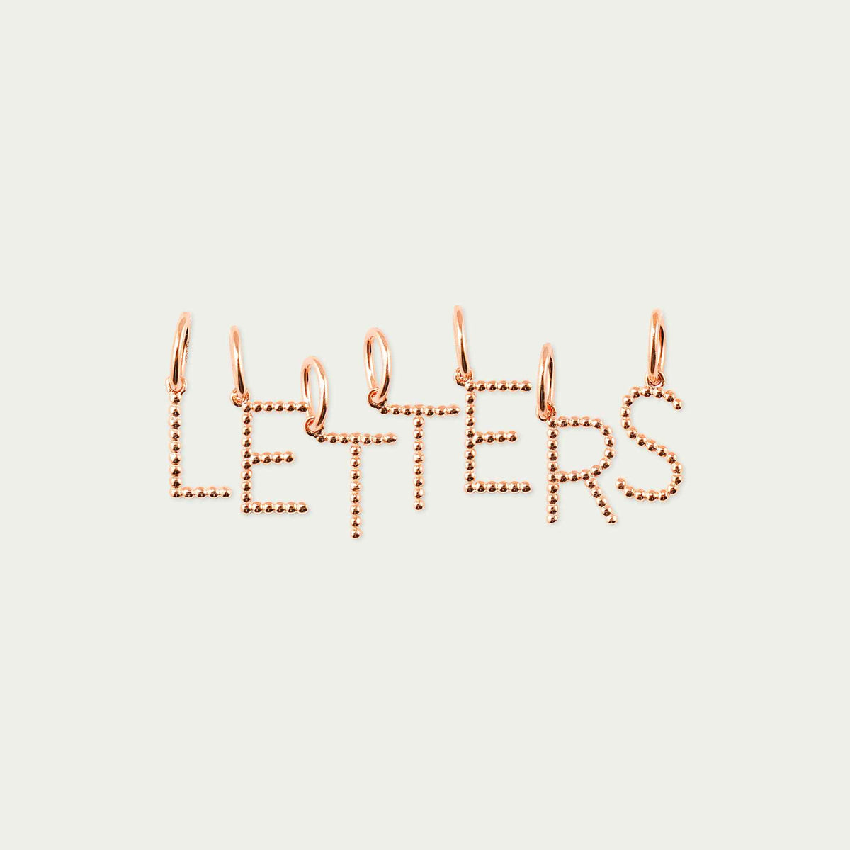 Anhänger Buchstabe Bubbles – 925 Sterling Silber 18K Roségold vergoldet | Sucre Fine Jewelry
