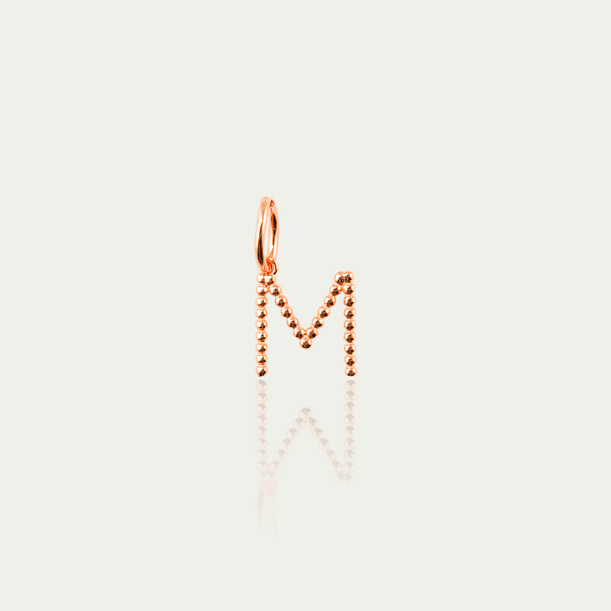Buchstabe M Anhänger Bubbles – 925 Sterling Silber 18K Roségold vergoldet | Sucre Fine Jewelry