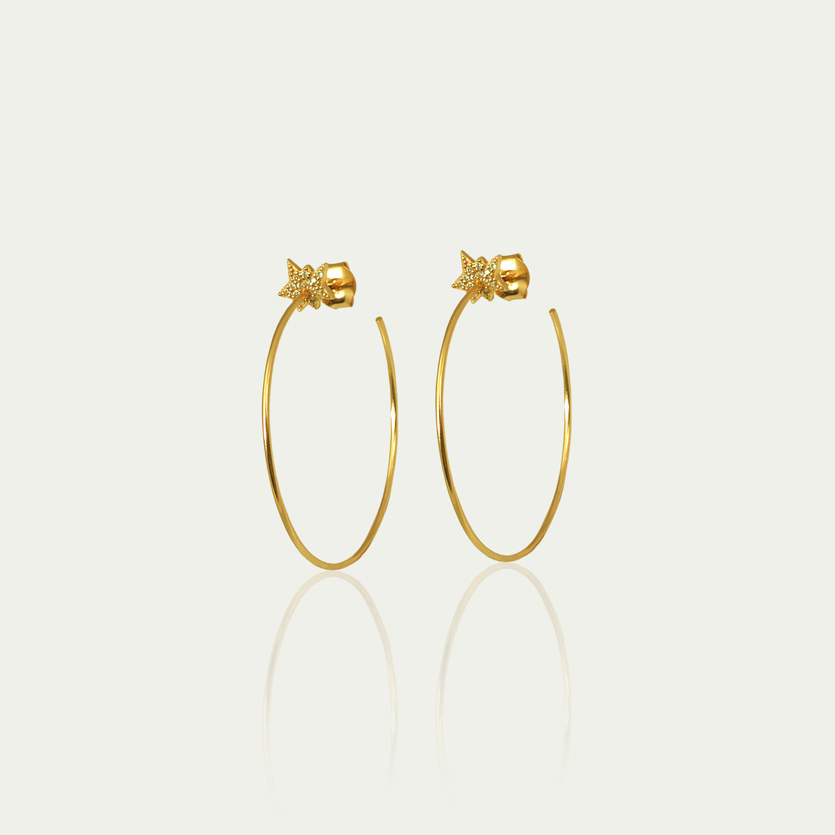 Creole Star – 925 Sterling Silber 18K Gelbgold vergoldet | Sucre Fine Jewelry