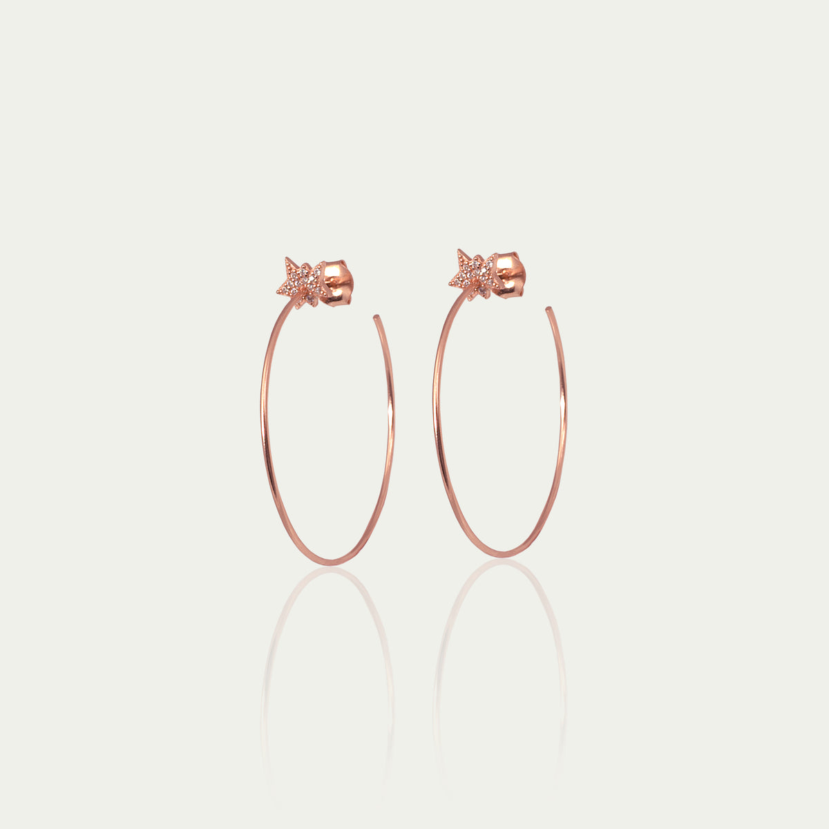Creole Star – 925 Sterling Silber 18K Roségold vergoldet | Sucre Fine Jewelry